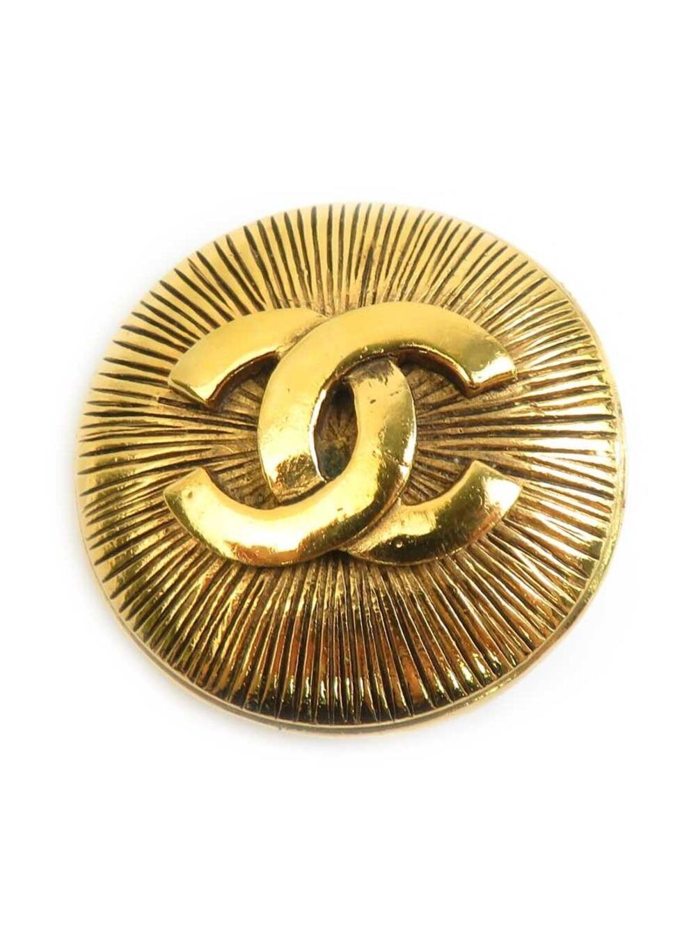 Auth Chanel Cc Logo Brooch Gold Metal - #294132C26B